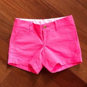 Neon Pink Lilly Pulitzer Callahan shorts size 2